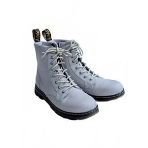 Dr. Martens Combs Cool Grey Canvas 8-Eye Boots - Men’s 6 / Women’s 7 - EU 38